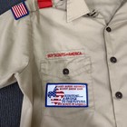 Boy Scouts Of America Shirt Vintage Mens Medium Beige Short Sleeve Uniform Bsa