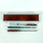 Vintage Triangle Kaleidoscope Stained Glass Soldered With 3 Glitter Wands