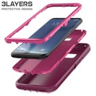 For Samsung Galaxy S8 Hybrid Shockproof Rugged Case Hard Cover   Tempered Glass