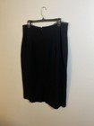 Bettie Page Las Vegas Black Midi Skirt White Stitching And Buttons Size  3xl