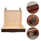 Vintage Style Wooden Bible Carrying Case Small Book Display Box With Pu Cover