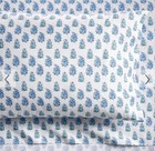 Roller Rabbit X Pottery Barn Organic Wild Rose Sheet Set Queen Blue White New