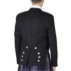 Scottish Prince Charlie Jacket With 3 Button Waistcoat Wedding Black Kilt Jacket