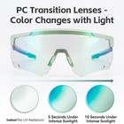 Rockbros Polarized Photochromic Sunglasses Uv400 Sports Cycling Glasses Goggles