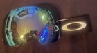 Oakley Flight Deck L Gold Ski snow Goggles Blue Mirrored Lens Uv400 Oo7050