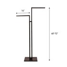 Black 2-way Clothing Rack With Straight Arms - Adjustable 48  To 72 