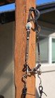 Black Western Show Headstall W  Silver Bit Hangers   Rocking P Bit   Reins