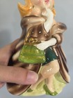 Rare 1950s Vintage Lefton Woman In Fur Coat  money Is Everything   Coin Bank