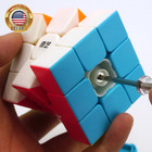 Speed Cube 3x3x3 - Full Size 55mm  Stickerless Magic Cubes 3x3- Fast Smooth Turn