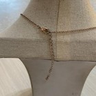 Gold Tone Chain With Blue And White Beads
