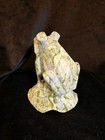 Vintage Nephrite Jade Mid Century Chinese Hand Carved Frog Stone Green 1960   s