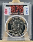 1975 Lost Year Label Pcgs 1976 S San Francisco Clad Proof Ike Dollar  1 Pr69