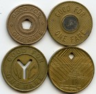New York City Transit Authority Nyc Subway Good For One Fare Transit Token Lot 4