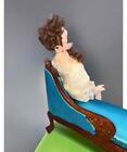 Miniature Dollhouse 1 12 Victorian Sitting Porcelain Doll Dressed In Cream