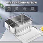 4 Pcs Stainless Steel Bento Box Metal Lunch Box Food Storage Containers Metal   
