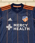 Fc Cincinnati 2021 Adidas Mls Soccer Jersey Men   s Xs Blue Orange Mercy Health