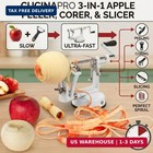 Cucinapro Apple Peeler And Corer  Heavy Duty Chrome Cast Iron  White