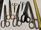Vintage Scissors Lot 7 Germany  3  Italy  1  Japan Pinking  1  Claus  1317 Sew
