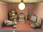 Original 1960s Ideal Petite Princess Fantasy Furniture Dollhouse Display- Wow 