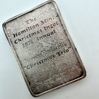 999 Fine Silver Hamilton Mint 1oz Troy Ounce  christmas Trio  Bar    wmp018419 