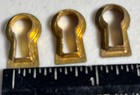 Set Of 3 Matching Nos Vintage Brass Escutcheon Keyhole Key Hole Inserts