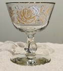Vintage Libbey Barware Rose Bouquet Liquor Cocktail Glasses 3 7 8    Tall 1960   s
