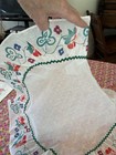 Vintage 50   s Organdy 1 2 Apron Jane Clark charcolor Tags Nos