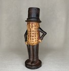 Vintage Cast Iron Planters Mr Peanut Man 8 Inch Piggy Coin Collectors Bank