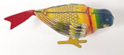 Vintage Kohler Germany Tin Litho Wind Up Bird Toy Red Felt Tail No Key