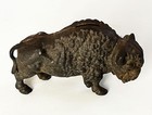 Vtg Buffalo Bison Cast Iron Metal Still Bank Sculpture Doorstop 5 X 7 50 