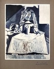 Pablo Picasso  Original 1969   Signed   Hand Tipped Color Plate   Framed