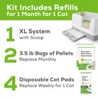 Purina Tidy Cats Breeze Cat Litter Box Starter Kit Xl  Absorbent Pads   Pellets