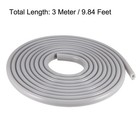 T-slot Mount Window Weatherstrip Seal 6 5mm Bulb For 4mm Slot 3 Meters Long Gray