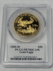 1989  50 Proof Gold Eagle Pcgs Pr 70 Mercanti