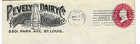 St  Louis Dairy Co  Advertising Cover 2 Cent Washington 1911 Postal Card Us C55