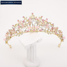 Kids Pink Crystal Tiara Girls Princess Costume Rhinestone Crown Small 