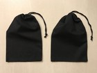 12 x18  Cotton Single Drawstring Muslin Bags  black Color 