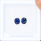 Pair 0 69ct Oval 4 5x4mm Natural Heated  Blue Sapphire Bangkaja Chanthaburi Th
