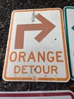 4 Pc  Road Sign Lot  Street Highway  Lot Garage Man Cave Chevron Detour