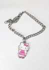 Hello Kitty Charm Bracelet   Pink Beaded Hoop Earrings Set     Cute Kawaii Jewelry