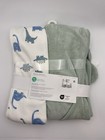 New Carter   s 2 Piece Infant Dinosaur Hooded   Bath Towel Set