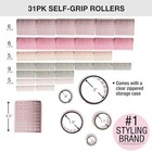 Conair Heatless Curls Hair Roller - 31 Count  Assorted Sizes   Colors