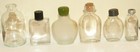 Vintage Mini Miniature Perfume Bottle Lot Of 6 Empty Clear Cap Cork
