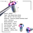 12pcs boxed Mtb Bike Floating Disc Screws Disc Brake Rotor Bolts Cycling T25 Us