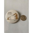 Vintage Dog   Cat Middle Manager Sandra Boynton Pinback Pin