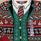 Ugly Christmas Sweater Men s Medium Holiday Suit With Tie Cotton Blend Nwt