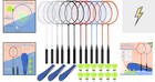 Badminton Racket Set 12 Pcs Nylon Plastic Steel Lightweight Exercise Sports