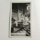 Antique Vintage Snapshot Photograph Boy Rocking Horse Steiff Bear Dog With Doll