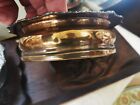 Pair Antique 1840s 1850s Silver Plate On Copper Wine Coasters Silver Worn 15 5cm