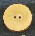 Vintage Wood Slice Button  Painted Reverse View Of Carriage And Driver